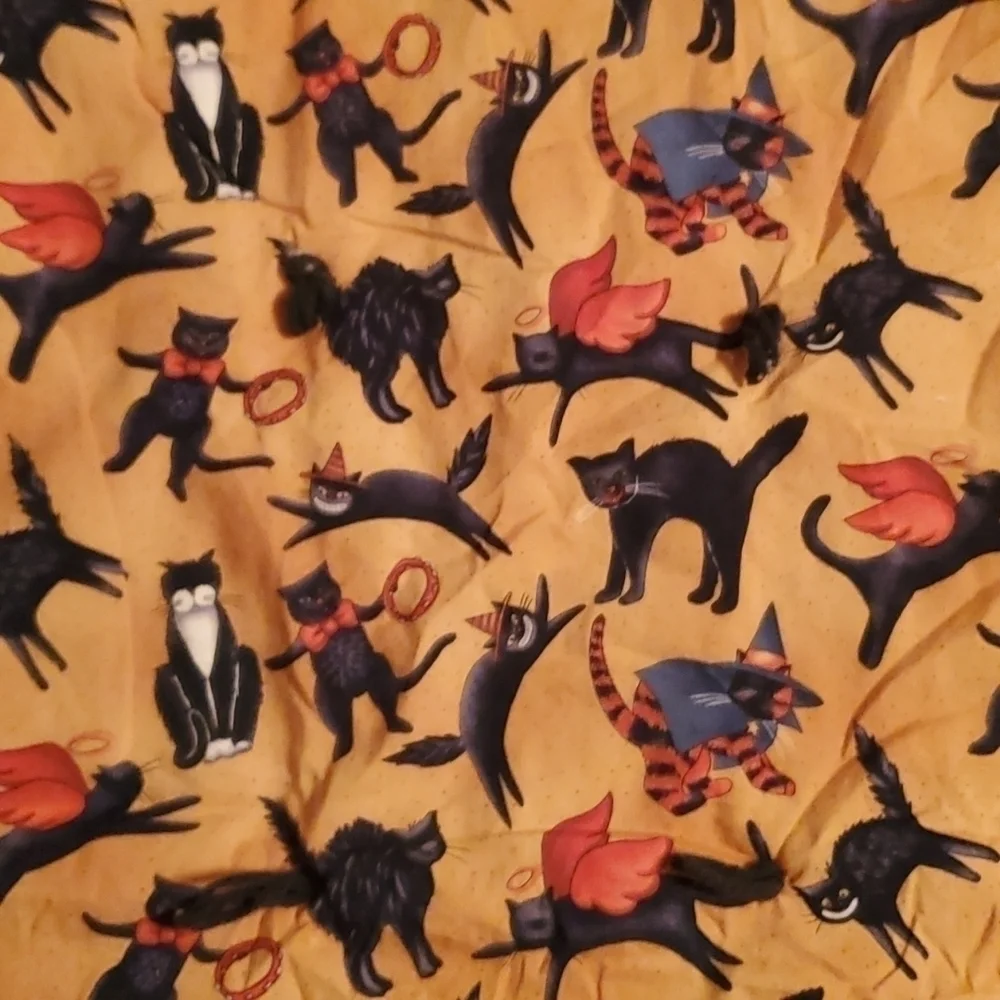 Black Cat Comforter Custom Made 40 x 106 inches